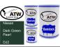 Preview: Nissan, Dark Green Pearl, DJ2: 500ml Lackdose + 500ml Klarlack + 250ml Härter - Set, von ATW Autoteile West.